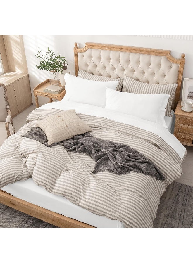 PURE ERA Jersey Knit 4pc Bed Sheet Set 100% T-Shirt Cotton Super Soft Comfy Breathable Fits Mattress Up to 20" Extra Deep Pocket (Solid Bright White, Queen)  - Image 4