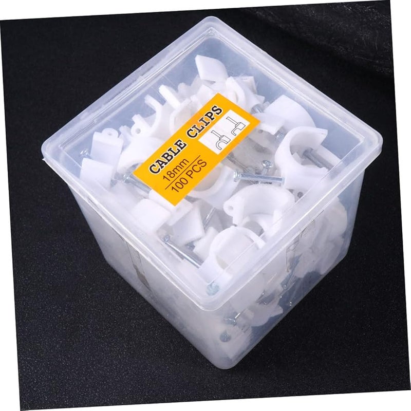 100Pcs White PVC Pipe Clamp Wall Mount Holder For Secure Pex And Electrical Wiring Installation - Image 5