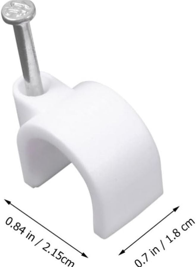 100Pcs White PVC Pipe Clamp Wall Mount Holder For Secure Pex And Electrical Wiring Installation - Image 3