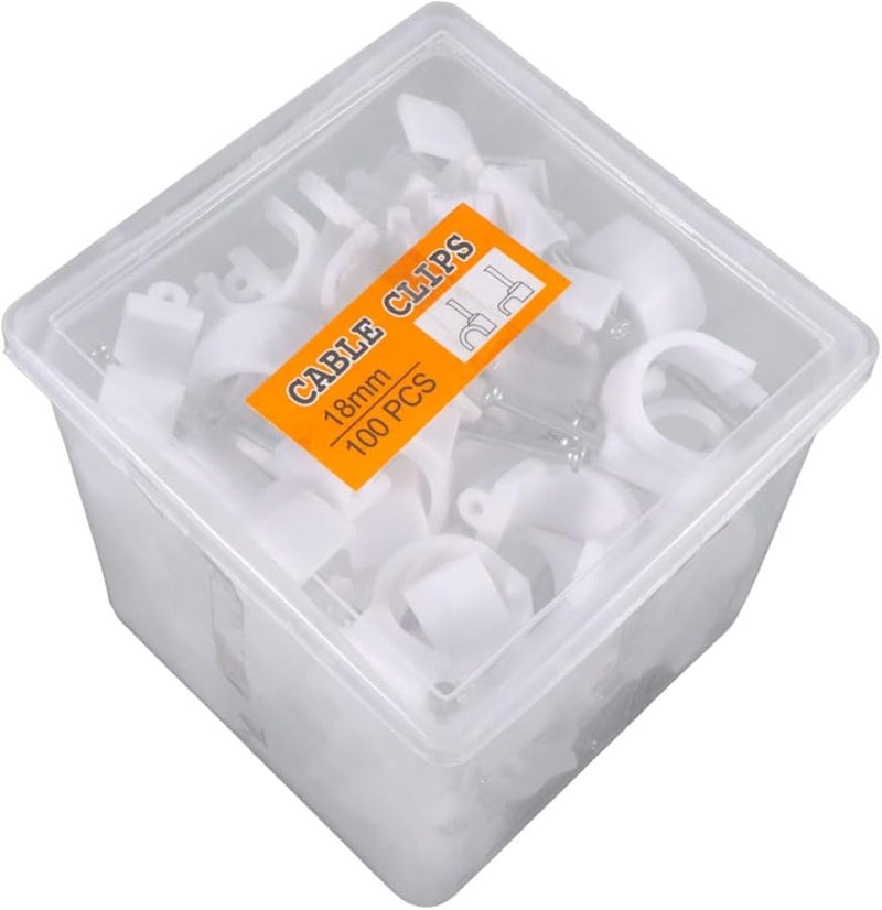 100Pcs White PVC Pipe Clamp Wall Mount Holder For Secure Pex And Electrical Wiring Installation - Image 2