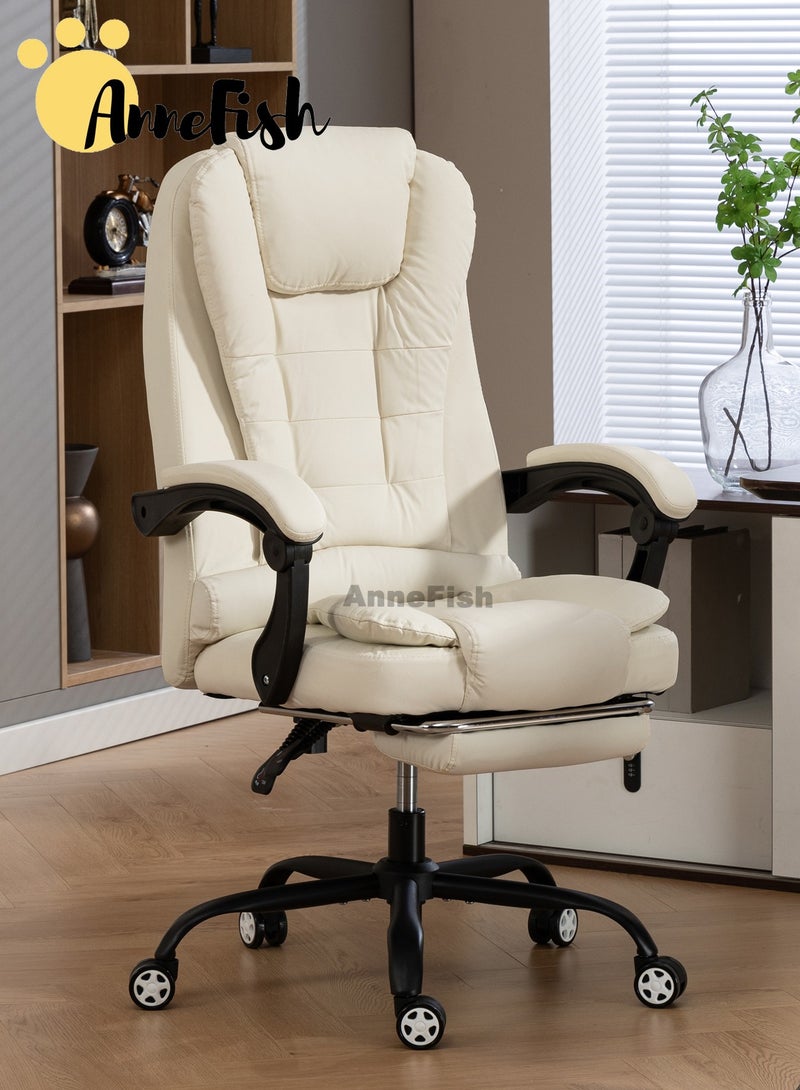 AnneFish Gaming Desk and Chair Set Executive Ergonomic Cloud Office & 120cm L-Shaped Gaming Desk Large Gaming Chair with Silent Swivel Casters Dual-Point Massage and Height-Adjustable High Backrest &Office Desk With Monitor Stand Home Office Table - Image 2