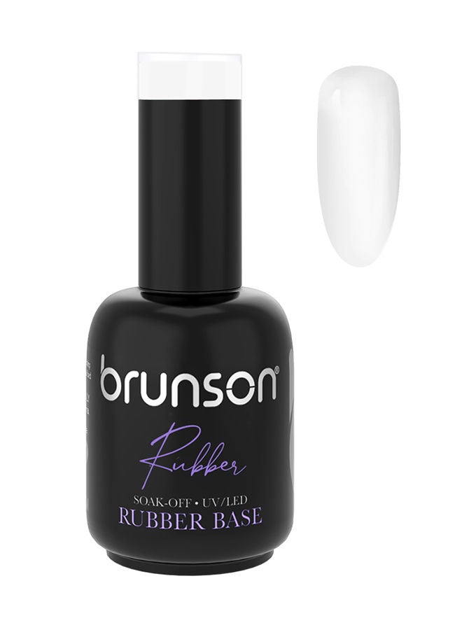 brunson Rubber Base Gel Nail Polish Long Lasting Gel Polish Base for Chip-Free Shine Strengthens French Manicure Rubber Base Coat UV/LED Rubber Gel Soak Off Hard Gel Polish for Nail Extension Gel 18ml BRB04