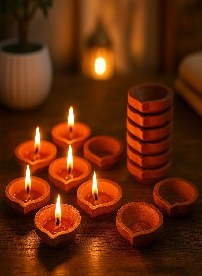 Hashcart Clay Diya Diwali Diyas [31 Pcs] Om Design Diya Lamp for Pooja - Mitti Diya Earthern Terracotta Diya - Diwali Decoration Indian Gift Items Hashcart® - Image 4