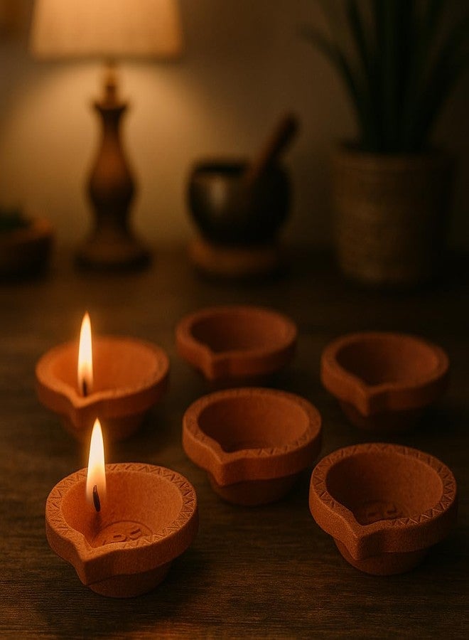 Hashcart Clay Diya Diwali Diyas [31 Pcs] Om Design Diya Lamp for Pooja - Mitti Diya Earthern Terracotta Diya - Diwali Decoration Indian Gift Items Hashcart® - Image 3