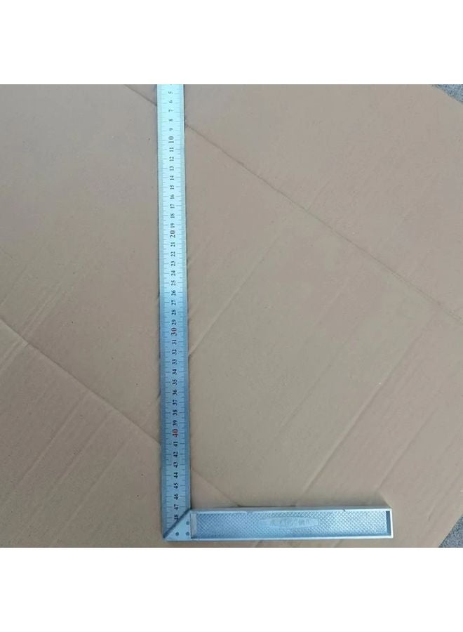 500mm Heavy Duty Metal Angle Ruler Silvery Precision Woodworking Tool For Accurate Measurements - Image 1