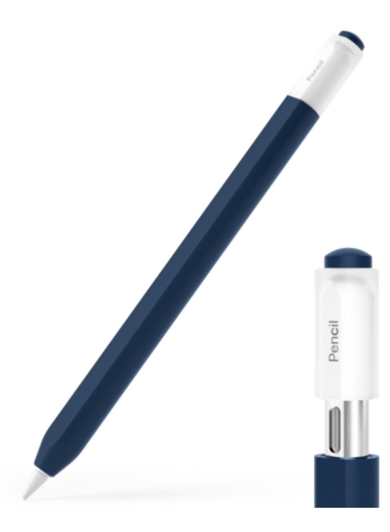 AROAQ For Apple Pencil (USB-C) Transparent Jelly Stylus Protective Cover(Midnight Blue ) - Image 1