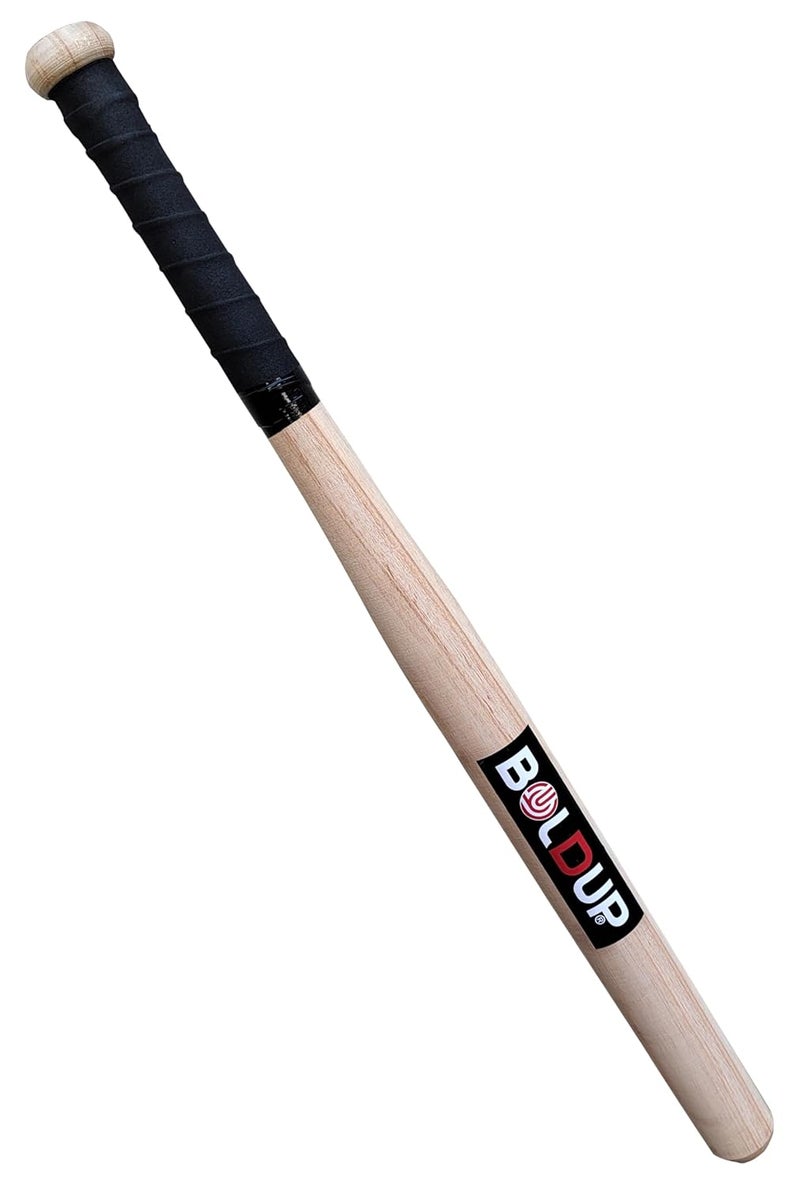 IFOLDUP ® Heavy Duty Wooden Baseball Bat - Durable Solid Wood for Home Safety and Self Defense ((Combo of 2 Basebat Silver+Wooden with Cover)) - Image 2