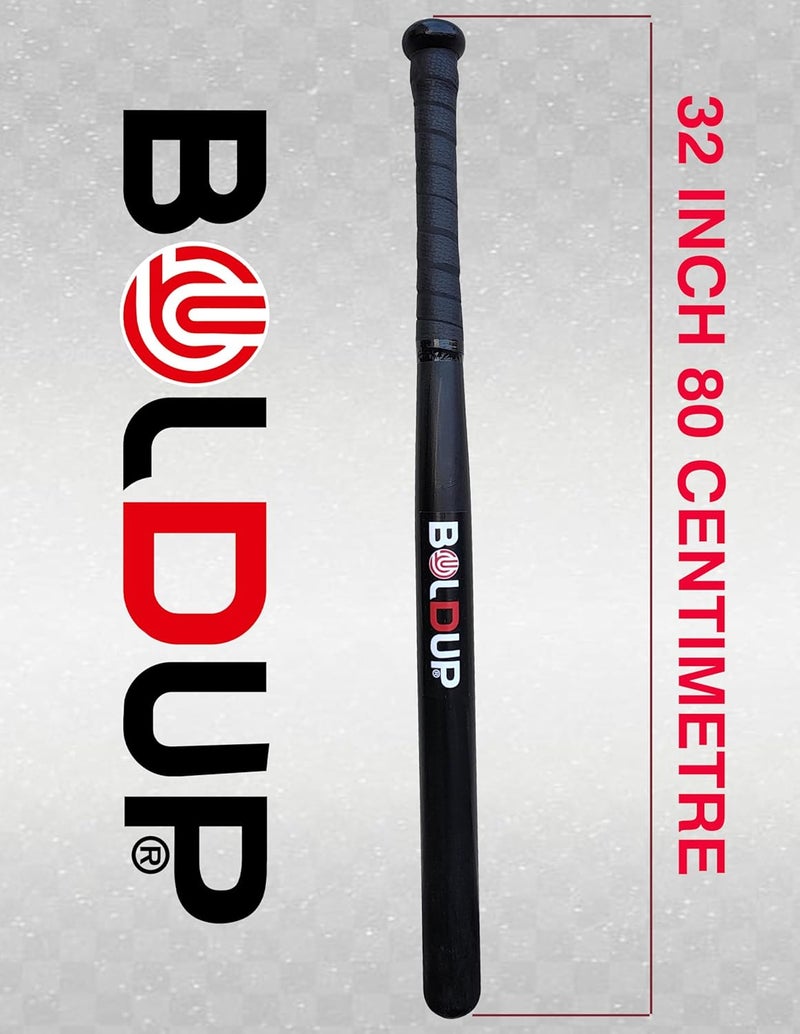 IFOLDUP ® Heavy Duty Wooden Baseball Bat - Durable Solid Wood for Home Safety and Self Defense ((Combo of 2 Basebat Silver+Wooden with Cover)) - Image 4