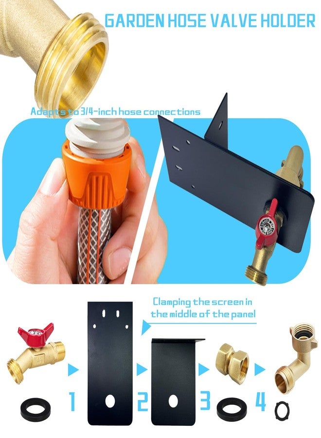 YOEXON Garden hose faucets, backyard hose holders, outdoor balcony Hose Bibb Valve, faucet screen clamping bases, faucet holders for laying a hose in a lanai or any screened window (BLACK) - Image 5