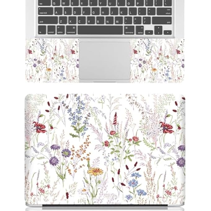 rayihni 12 12.1 13 13.3 14 15.4 15.6 INCH LAPTOP SKIN DECAL, LAPTOP SKINS STICKERS DECALS FOR NOTEBOOK PC, UNIVERSAL REUSABLE VINYL LAPTOP COVER STICKER, WATERPROOF ART PROTECTOR I COLORFUL WEEDS - Image 2