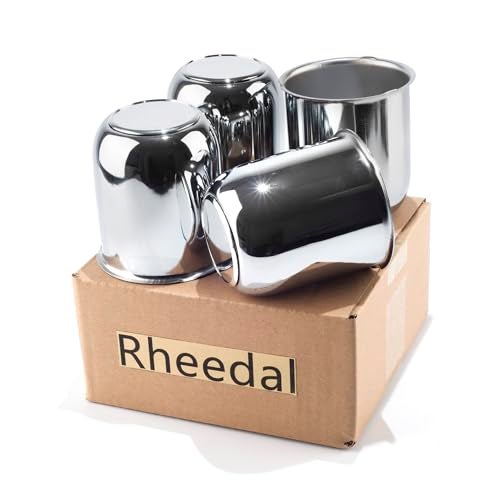 Rheedal 4Pcs 3.19inch Trailer Wheel Center Caps Push Through 3.19" Bore 3.62" Tall Hub Cap for Truck SUV RV Wheel Rim, Chrome Silver Wheel Cover - Image 2