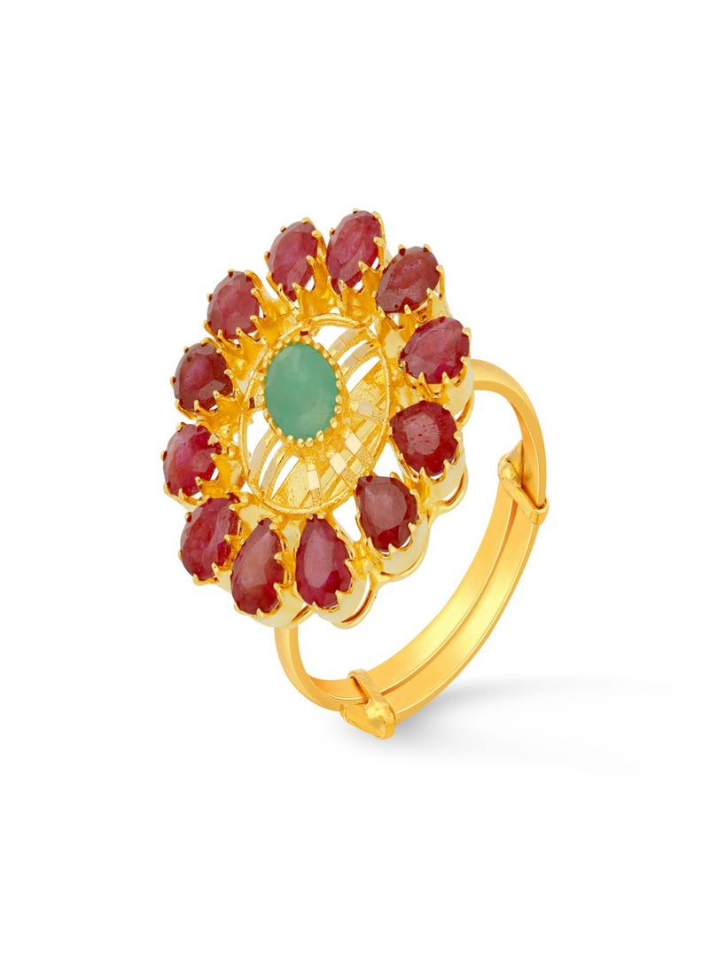 Malabar Gold and Diamonds 22 Carat 916 Purity Precia Gemstone Ring PRGGEN178RN1 for Women  - Image 1