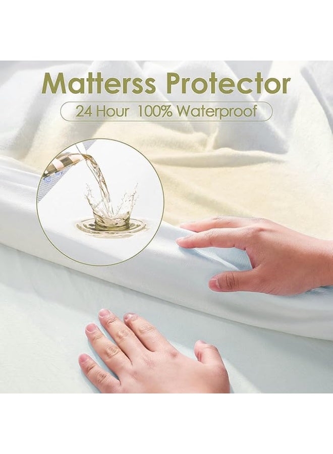 بروماس غطاء مرتبة فينيل محكم مقاس كينج – فينيل نقي - Image 2