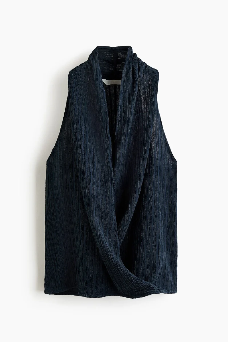 H&M Crinkled wrap top