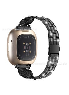 NIBEMINENT Luxury Four-Leaf Clover Rhinestone Watch Band for Fitbit Versa 4/3 and Sense 2  - Image 2