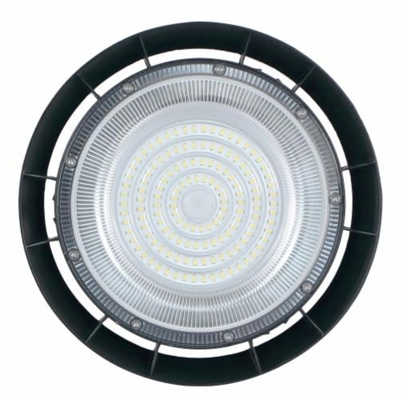 100W High Bay Super Bright، أبيض 6500K UFO High Bay LED أضواء المحلات التجارية، أضواء المستودعات، IP65 إضاءة UFO المقاومة للماء للمستودعات التجارية/ورشة العمل/مصنع المرآب/صالة الألعاب الرياضية، ضمان لمدة عام - Image 1