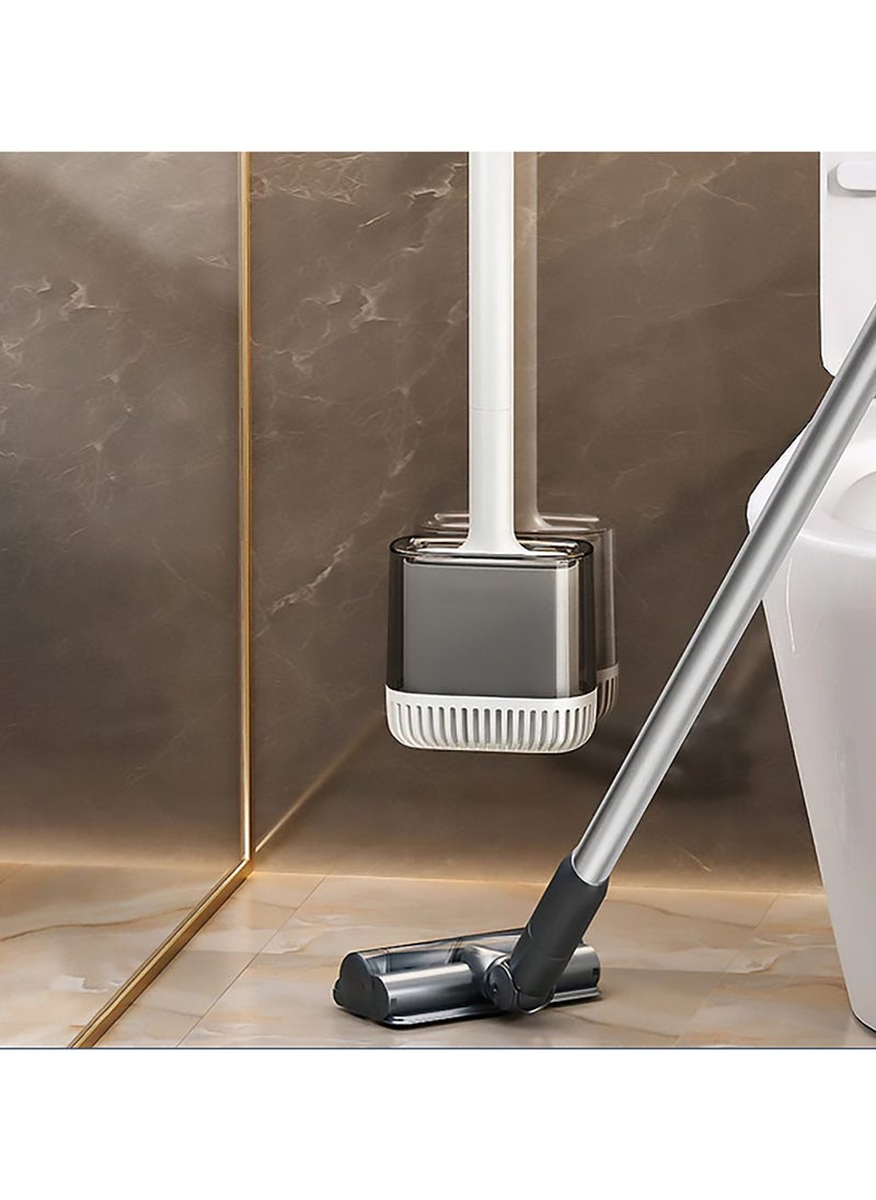 LIMITLESS Toilet Brush and Holders Bathroom with Solid Bristles Toilet Brush Holder Non-Marking Wall-Mounted Toilet Brush Kit for Toilet Cleaning  - Image 3