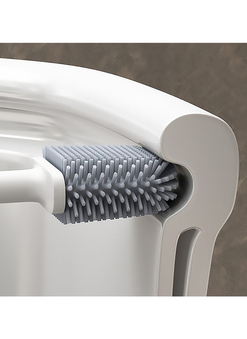LIMITLESS Toilet Brush and Holders Bathroom with Solid Bristles Toilet Brush Holder Non-Marking Wall-Mounted Toilet Brush Kit for Toilet Cleaning  - Image 4