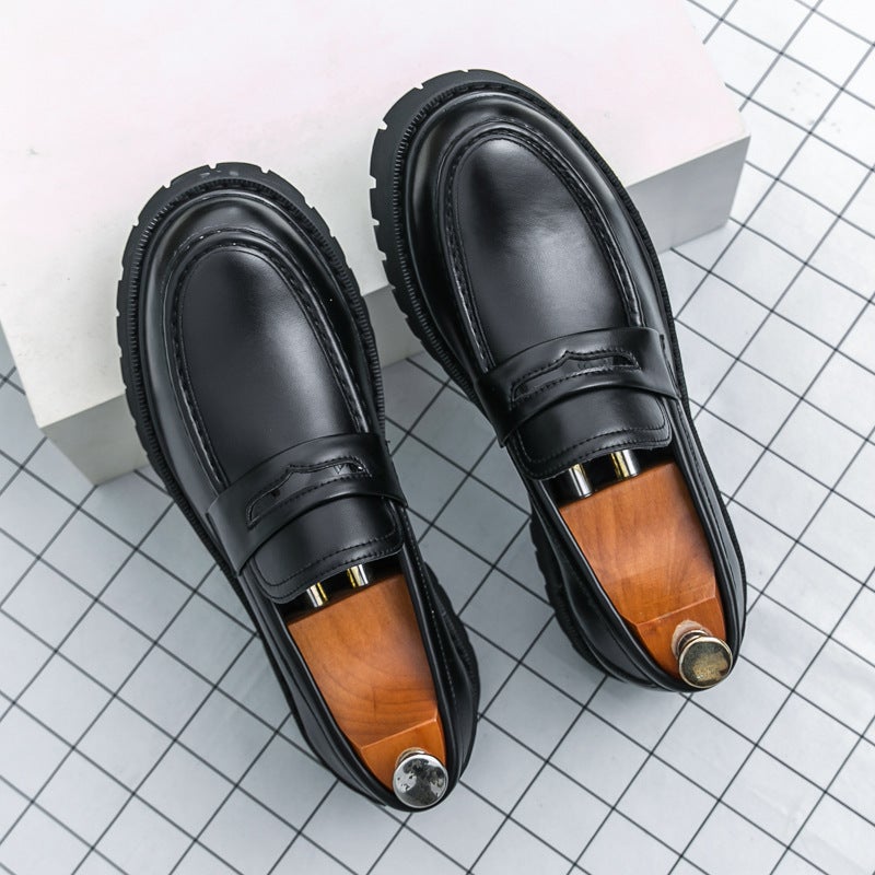 2025 Large Size Men'S Leather Shoes Business Formal Leather Shoes Glossy Casual Men'S Leather Shoes Youth Versatile Leather Shoes - Image 1