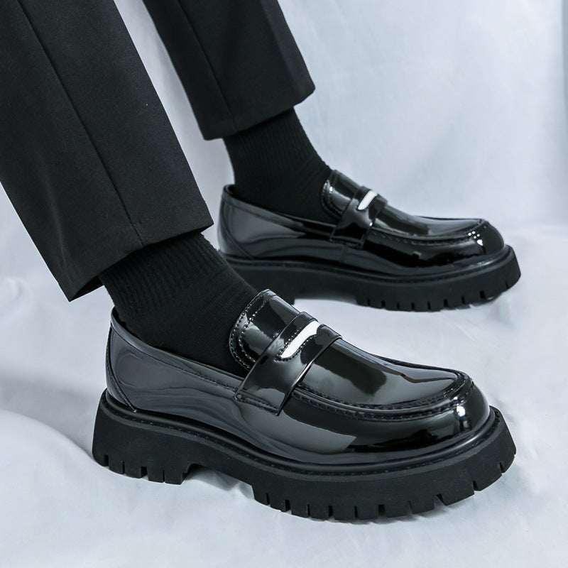 2025 Large Size Men'S Leather Shoes Business Formal Leather Shoes Glossy Casual Men'S Leather Shoes Youth Versatile Leather Shoes - Image 2