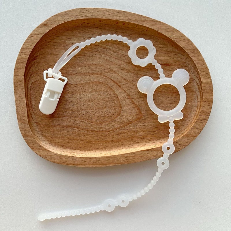 Baby Packing Bite Nipple Chain Nipple Gum Silicone Nipple Chain Cute Bear Lanyard Nipple Clip - Image 1