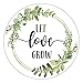 EKSPLODI EKSPLODI 50 Let Love Grow Favor Stickers - 2 Inch Greenery Wedding Favor Stickers for Succulents, Wedding Favors, - Image 2
