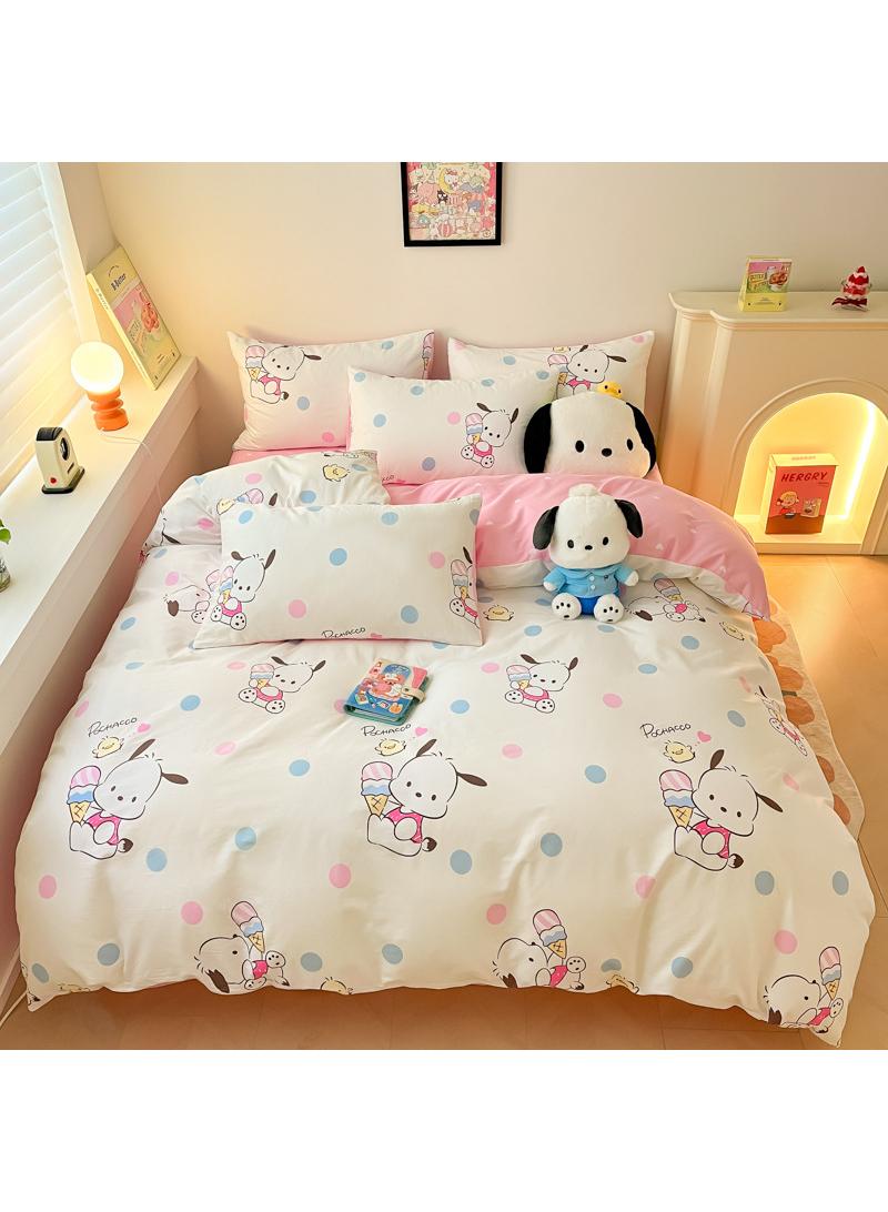 general 4-Piece Pochacco Cotton Comfortable Set Bed Sheet Set Children'S Day Gift Birthday Gift 200X230cm - Image 1