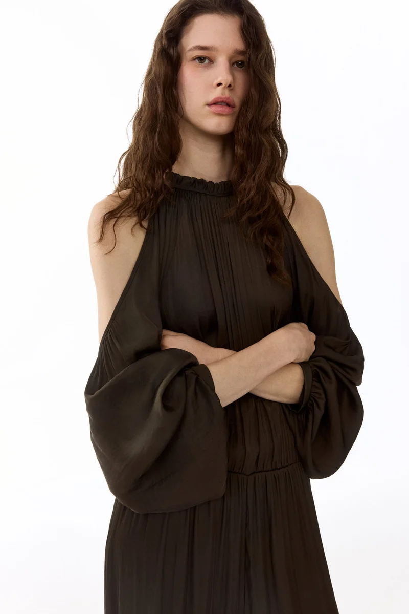 H&M  Cold-shoulder satin jumpsuit for Women | Best Price UAE