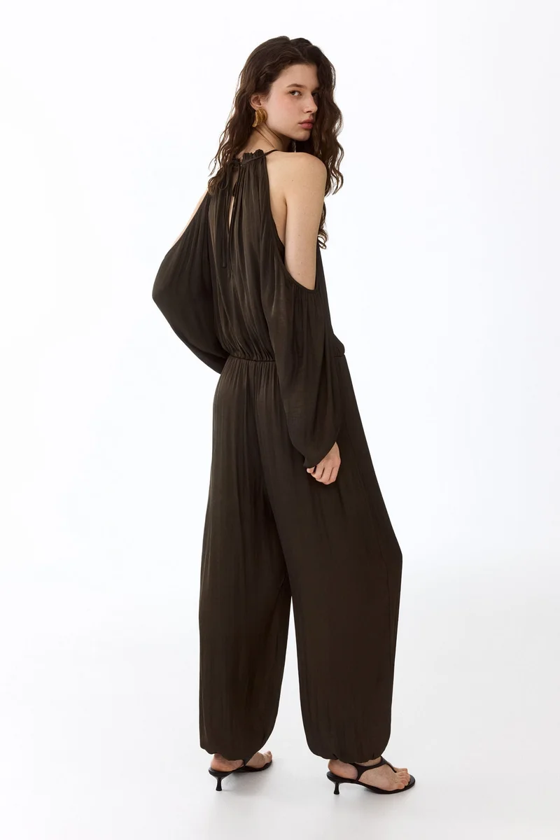 H&M  Cold-shoulder satin jumpsuit for Women | Best Price UAE