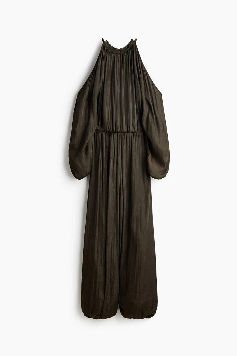 H&M  Cold-shoulder satin jumpsuit for Women | Best Price UAE