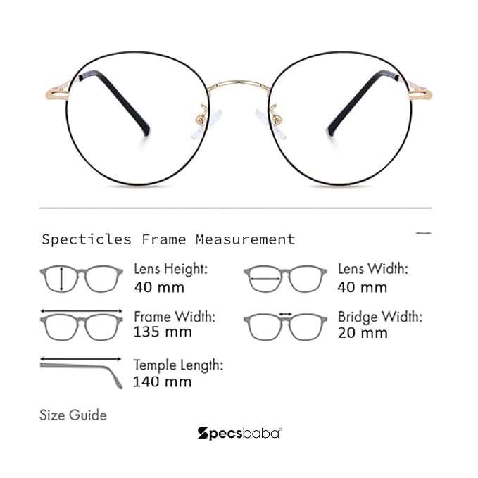 Mashamart® Round Shape Blue Cut Antiglare Computer Eyeglasses for Men and Women | Blue Light Filtering Glasses for Computer and Mobile Use | 100% UV Protection | Gold & Silver Rose Gold - Image 5