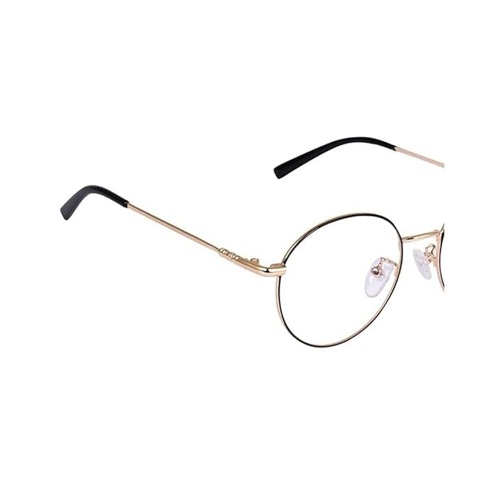 Mashamart® Round Shape Blue Cut Antiglare Computer Eyeglasses for Men and Women | Blue Light Filtering Glasses for Computer and Mobile Use | 100% UV Protection | Gold & Silver Rose Gold - Image 3