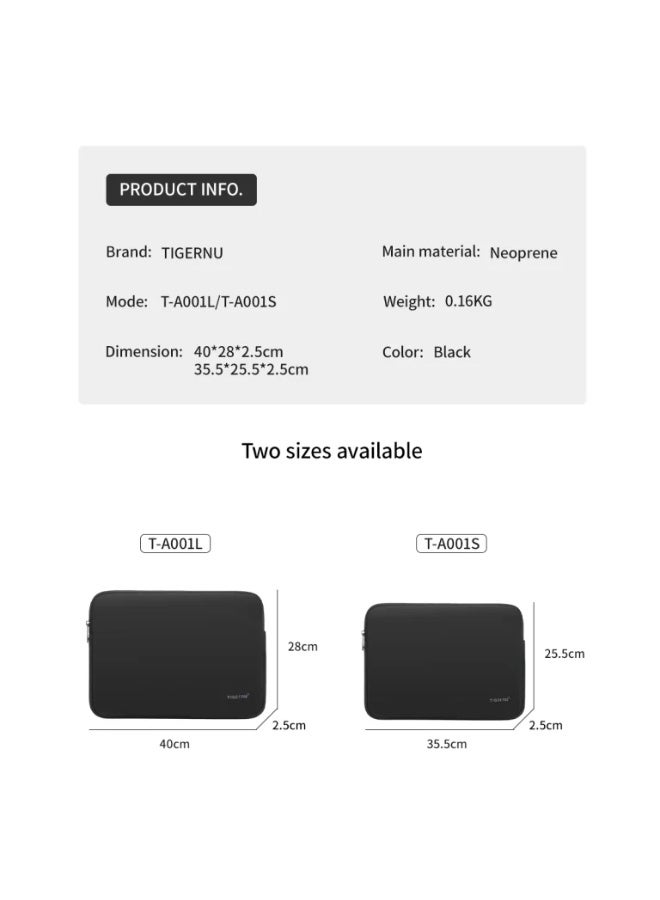 تايجرنو Tigernu Waterproof Thickened Laptop Sleeve Model T-A001L Black - Image 5