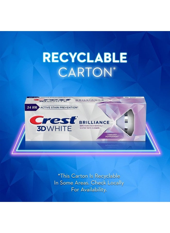 كرست معجون أسنان كريست ثري دي وايت بريليانس لتبييض الأسنان، بنكهة النعناع المنعش، 3.5 أونصة (عبوة من 3 قطع) - Image 5