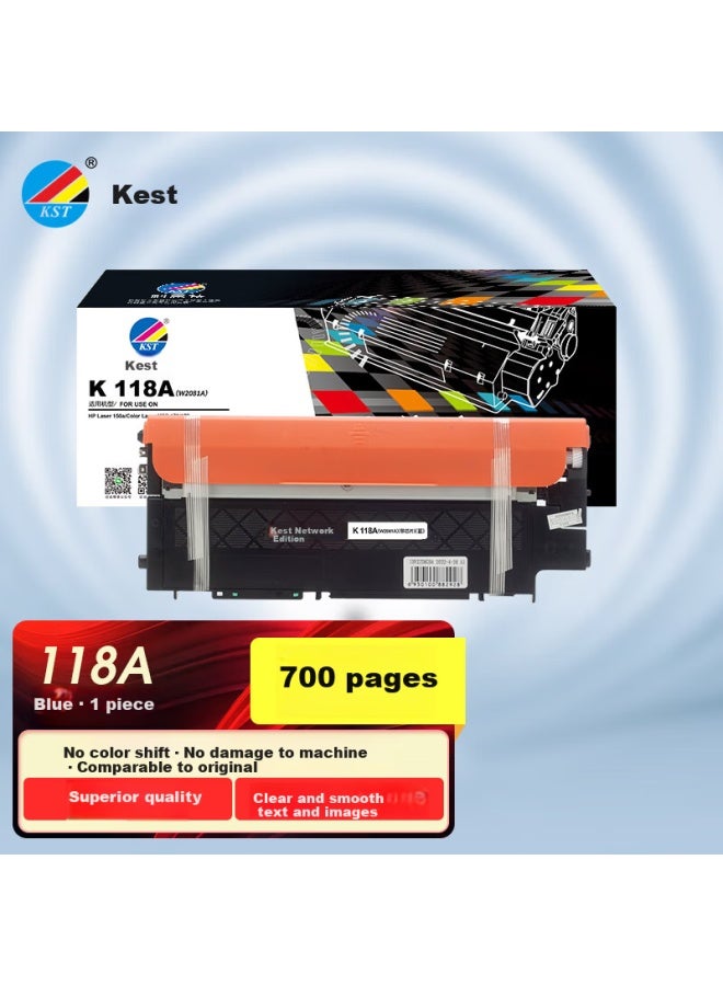 Kst K 118a / W2080a Toner Cartridge With Chip For Hp Laser 150a / Color Laser Mfp 178/179, 700 Pages, Blue, Network Version - Image 3