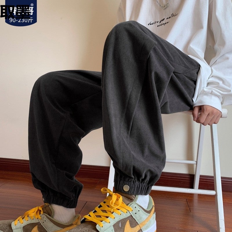2023 New Pants Men'S American Fashion Boys Casual Pants Plus Size Loose Leg Sports Pants - Image 2
