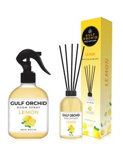 معطر جو + فواحةأعواد للمنزل والمكتب برائحة االليمون 500مل+110مل