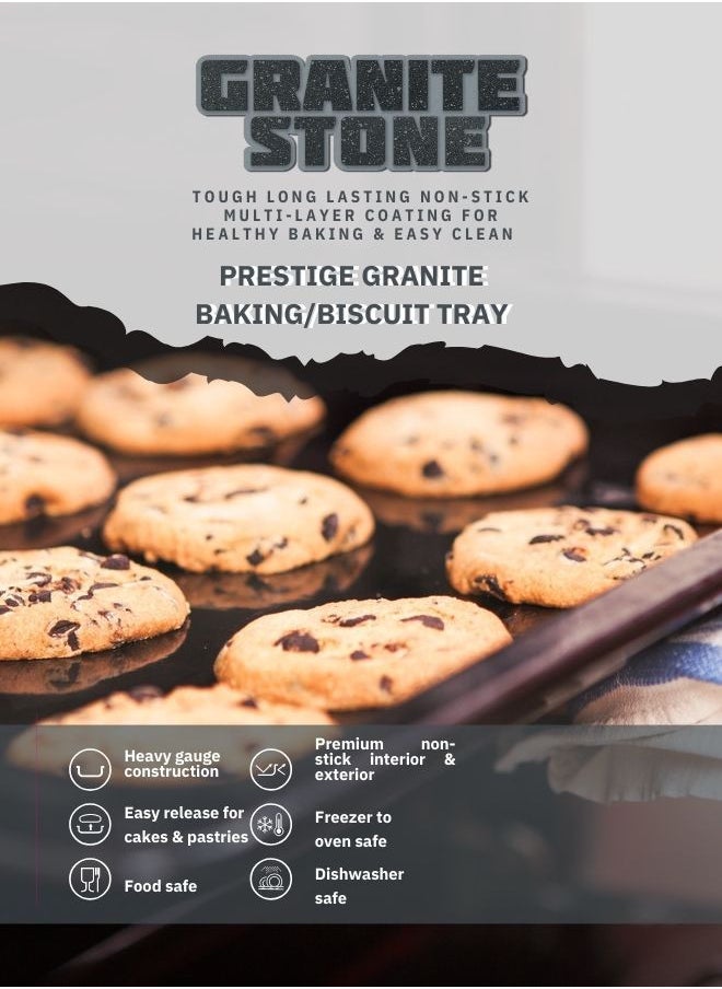 Prestige Granite Baking/Biscuit Tray | Premium Non-Stick Coating pan  - Image 5