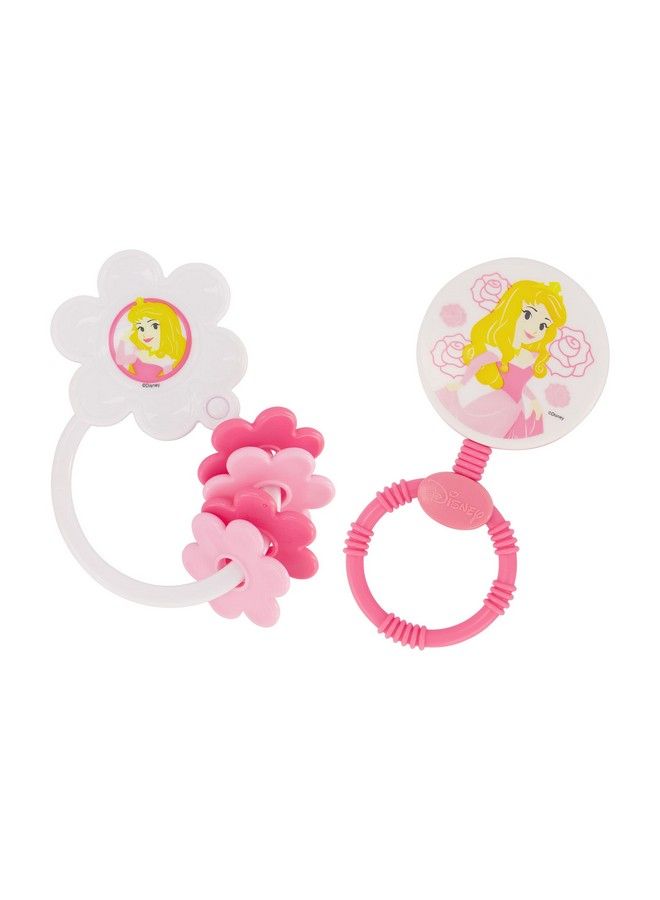 Disney 2 Pack Disney Princess Character Shape Rattle And Keyring Teether Premium Toddler Birthday Toys Infant Teething Toys Great For Newborn Shower Gifts - Image 2