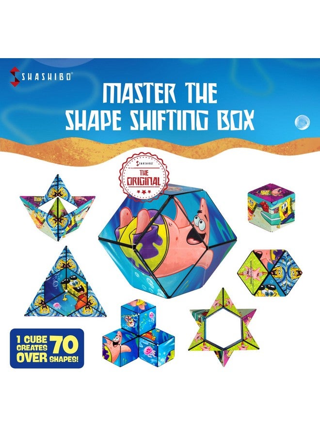 SHASHIBO Spongebob Squarepants Shape Shifting Box - STEM Magnetic Fidget Cube That Transforms Into Over 70 Shapes, Download Fun in Motion Toys Mobile App (Beach Buddies) - Image 4
