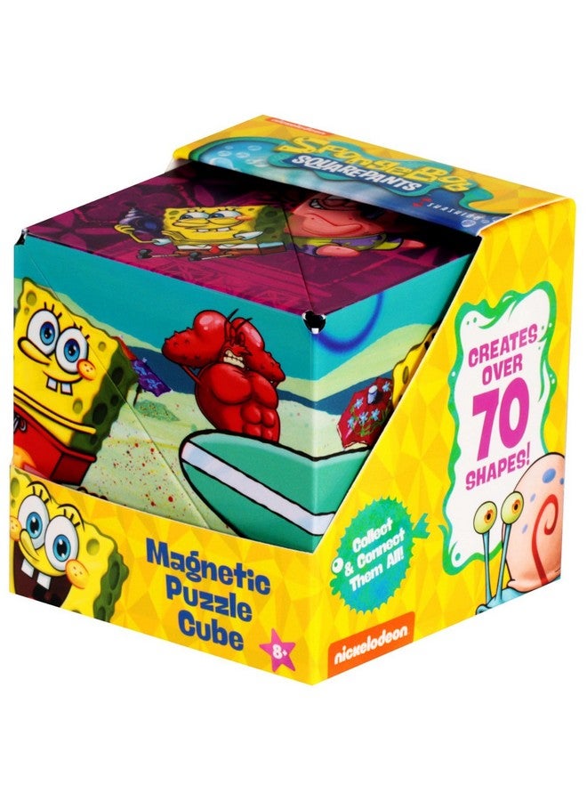 SHASHIBO Spongebob Squarepants Shape Shifting Box - STEM Magnetic Fidget Cube That Transforms Into Over 70 Shapes, Download Fun in Motion Toys Mobile App (Beach Buddies) - Image 1
