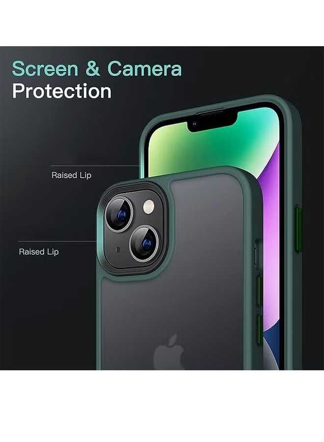 Ocean Matte Case for iPhone 15 Case 6.1-Inch, Shockproof Military Grade Drop Protection, Anti-Fingerprint Frosted Translucent Back Phone Cover for iPhone 15 Case (Green) - Image 5