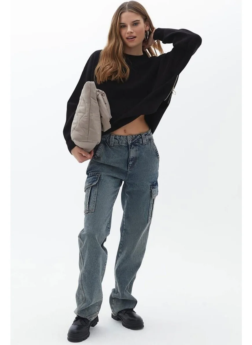 فاشن فريندز Women's Side Zipper Sweater