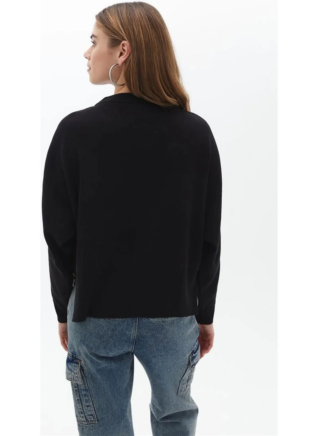 فاشن فريندز Women's Side Zipper Sweater