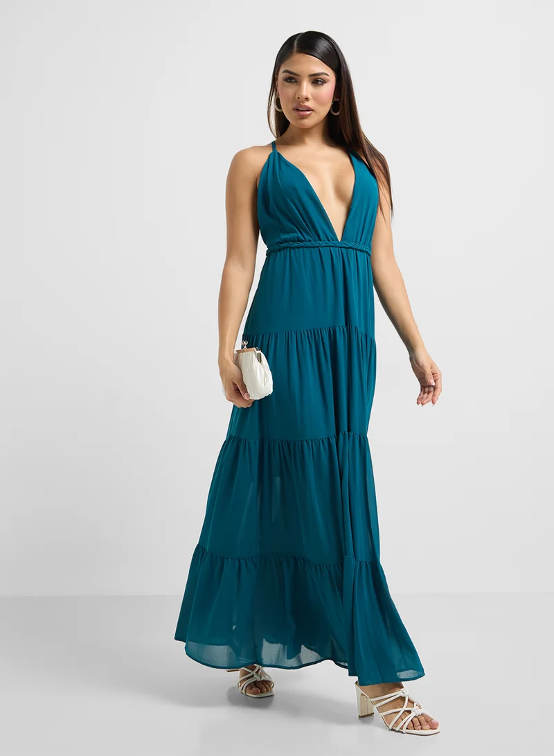 ELLA Tiered Chiffon Maxi Dress