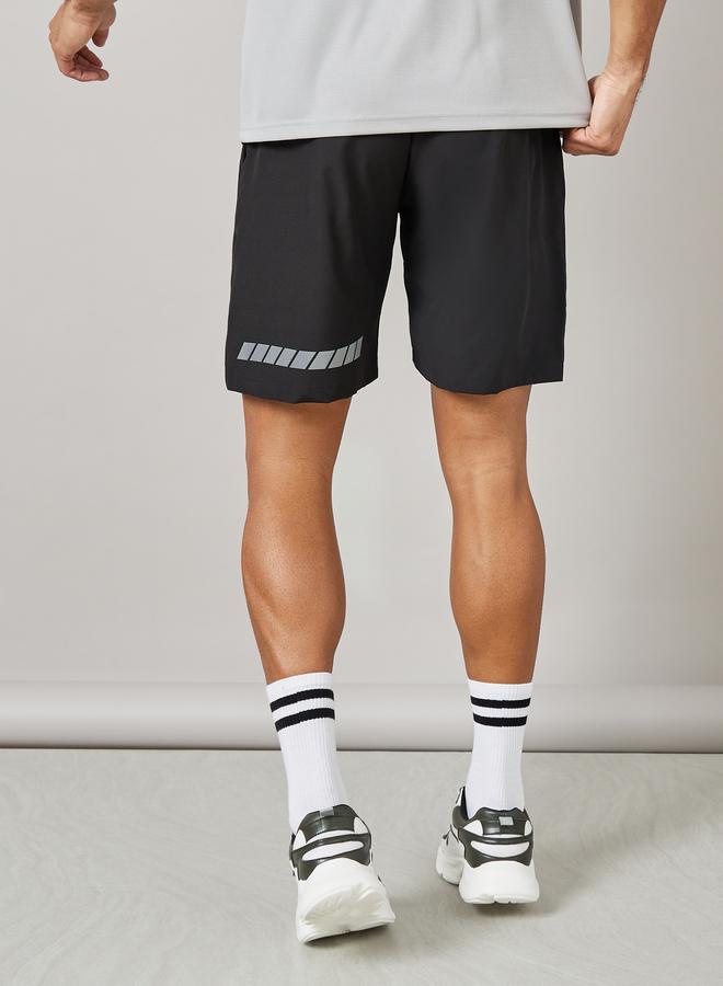 Styli Active Workout Shorts with Front and Back Print Detail - Image 3