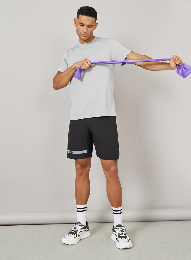 Styli Active Workout Shorts with Front and Back Print Detail - Image 1