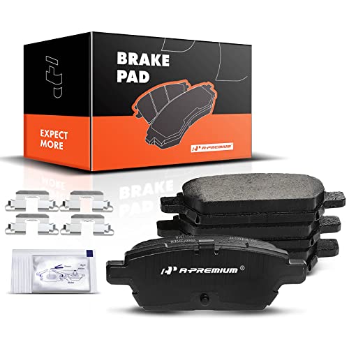 A-Premium Rear Ceramic Disc Brake Pads Set Compatible with Select Ford, Mazda, Mercury and Lincoln Models - Fusion 2006-2012, MKZ 2007-2012, Zephyr 2006, 6 2006-2013, Milan 2006-2011, 4 Pcs - Image 1