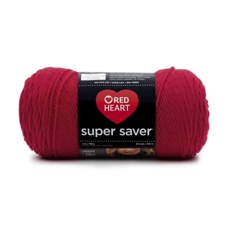 RED HEART خيط ريد هارت E300.0319 سوبر سيفر اقتصادي، أحمر الكرز - Image 1