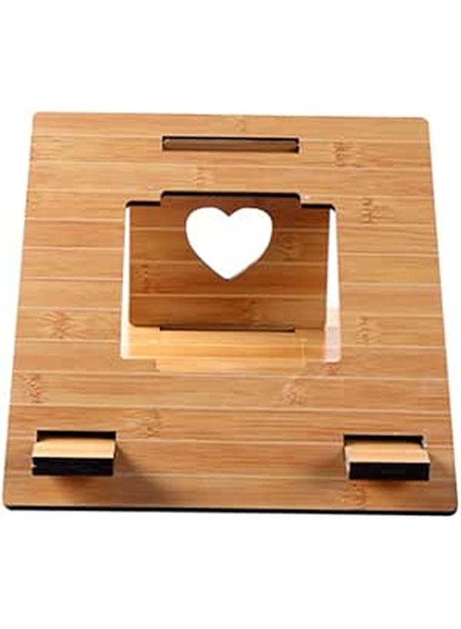 Ergonomic Wooden Laptop Stand Portable Shelf Home Office Travel - Image 1